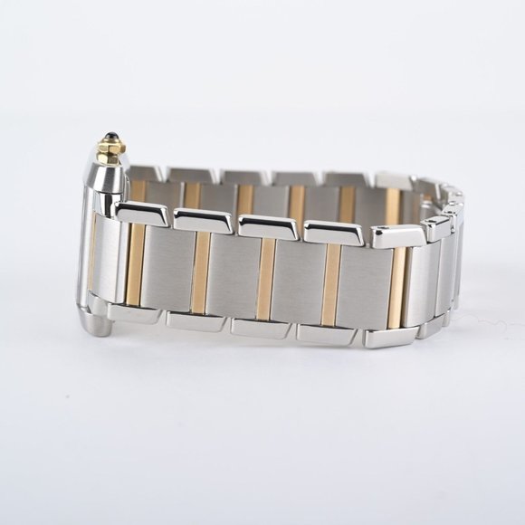 Cartier Tank Francaise 2302 Large 18k Yellow Gold/Steel 28x32mm Automatic Watch - Picture 11 of 13